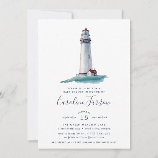 Point de repère | Invitation Baby shower (Devant)