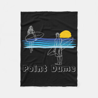 Point Dume Surfing Beach Surf Guy Girl Fleece Deken