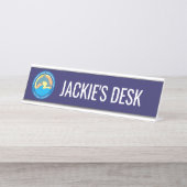 Point Fermine Elementary School Personalized Logo Bureau Naambordje (Voorkant)