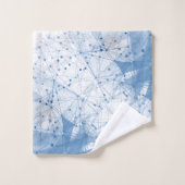 Point géométrique en Chine bleu & blanc (Gant de toilette)