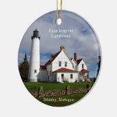 Point Iroquois Lighthouse cirkel ornament (Links)