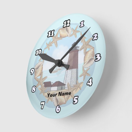 Point Judith Lighthouse Clock Ronde Klok (Hoek)