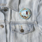 Point Judith Lighthouse pin-knop Ronde Button 5,7 Cm (In situ)