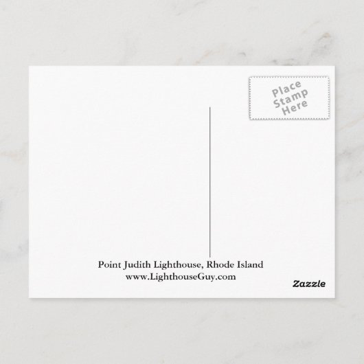 Point Judith Lighthouse, Rhode Island Briefkaart (Achterkant)