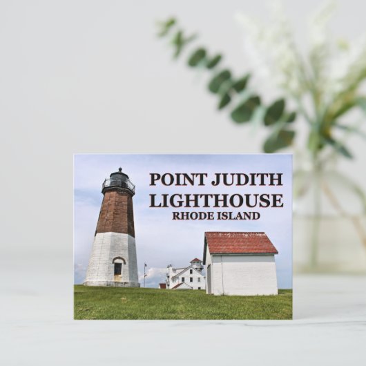 Point Judith Lighthouse, Rhode Island Briefkaart (Staand voorkant)