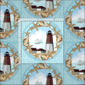 Point Judith Lighthouse Stof (Delen)