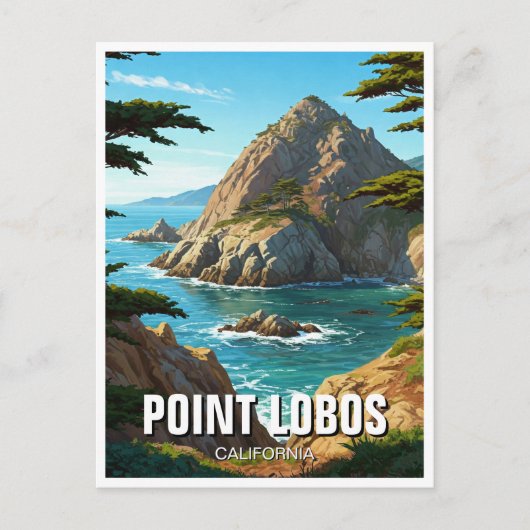 Point Lobos California Reizen Briefkaart (Voorkant)