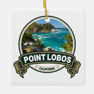 Point Lobos California Travel Badge Keramisch Ornament