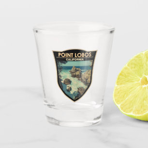 Point Lobos California Travel Badge Shot Glas