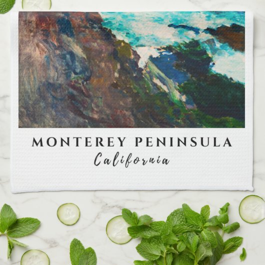 Point Lobos Monterey schiereiland Californië kust Theedoek (Gevouwen)