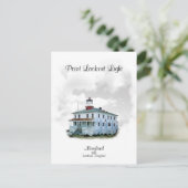 Point Lookout Light - Maryland Briefkaart (Staand voorkant)