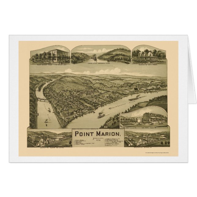 Point Marion, PA Panoramic Map - 1902 (Voorkant Horizontaal)