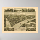 Point Marion, PA Panoramic Map - 1902 Poster (Voorkant)