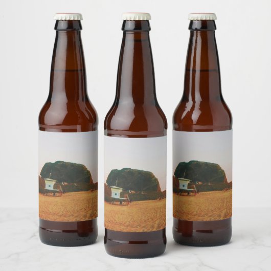 Point Mugu Beach - Pacific Coast Highway - Verenig Bier Etiket (Flessen)