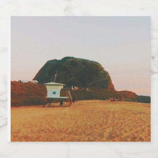 Point Mugu Beach - Pacific Coast Highway - Verenig Bier Etiket (Enkel label)