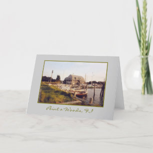 'Point o' Bossen Yacht Club & Marina Blank Card Kaart