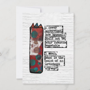 Point of an Artichoke Wenskaarten Funny Veggie Kaart