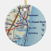 Point Pleasant Beach  Map Keramisch Ornament (Voorkant)