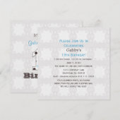 Point Polka : 13e anniversaire Invitations (Devant / Derrière)