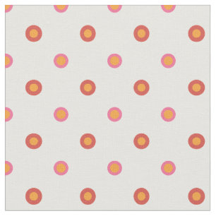 Point Polka Art Folk sur tissu personnalisé blanc