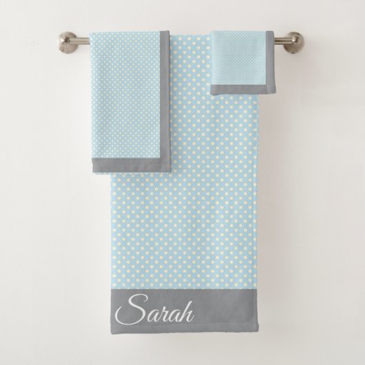 Point Polka bleu bébé (En situation)
