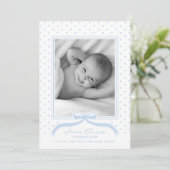Point Polka de faire-part de naissance Bow (Debout devant)