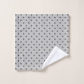Point Polka gris (Gant de toilette)