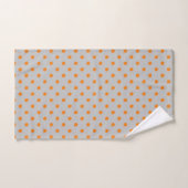 Point Polka gris orange (Serviette à main)