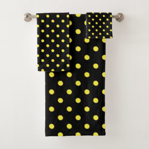 Point Polka Jaune Noir