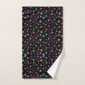 Point Polka noir (Serviette à main)