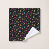 Point Polka noir (Gant de toilette)