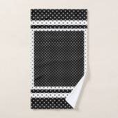 Point Polka noir blanc (Serviette à main)