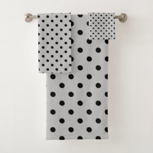Point Polka noir gris