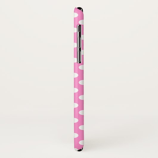 Point Polka nommé coque iphone rose pâle (Dos/Gauche)