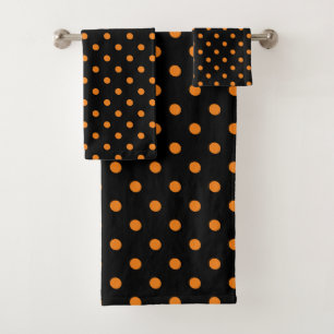 Point Polka orange noir