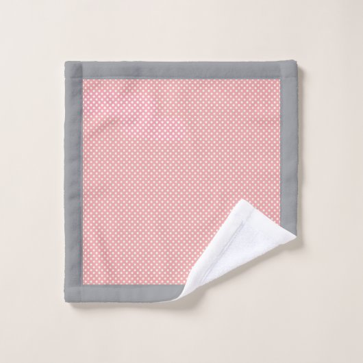 Point Polka rose (Gant de toilette)