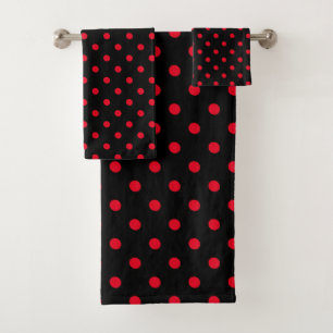 Point Polka rouge noir