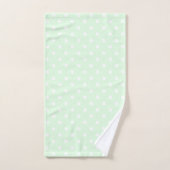 Point Polka vert (Serviette à main)