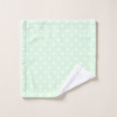 Point Polka vert (Gant de toilette)