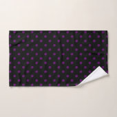 Point Polka violet noir (Serviette à main)