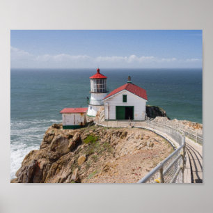 Point Reyes Lighthouse, Marin County, Californië Poster