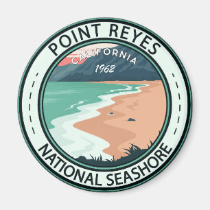 Point Reyes National Seashore California Badge Magneet