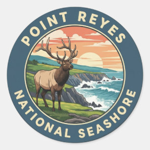 Point Reyes National Seashore California Magnet Ronde Sticker