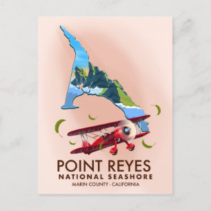 Point Reyes National Seashore-reisposter. Briefkaart