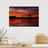 Point Street Bridge Sunrise Poster (Keuken)
