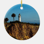 Point Vicente Lighthouse Kerstversier Keramisch Ornament (Achterkant)