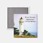 Point Vicente Vuurtoren, California Magnet Magneet (Voorkant / Achterkant)
