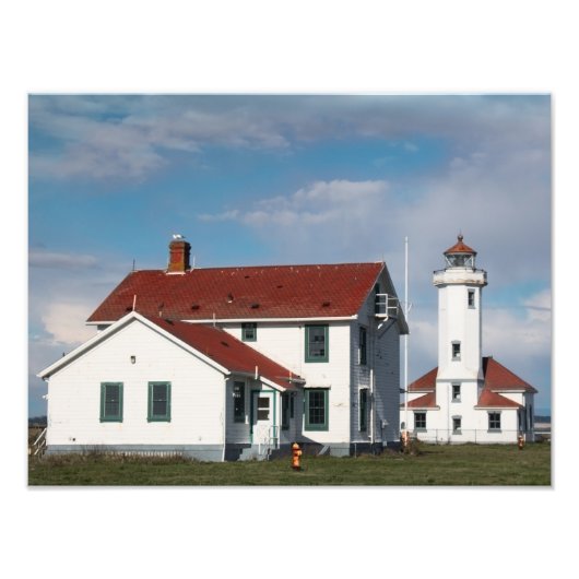 Point Wilson Lighthouse Print Foto Afdruk (Voorkant)