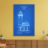 Point Wilson Lighthouse - Washington – AD Canvas Afdruk (Insitu (Woonkamer))
