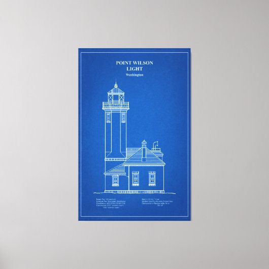 Point Wilson Lighthouse - Washington - AD Canvas Afdruk (Voorkant)